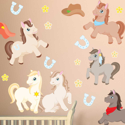 Wild West Pony Wall Decal Set by Chromantics