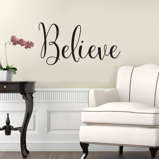 Believe Wall Quotation Decal by Chromantics