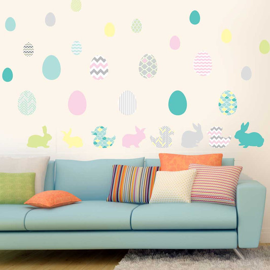 Easter Egg Wall Decal Set by Chromantics