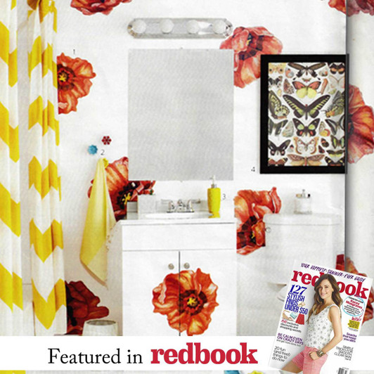 Wild Poppies Watercolor Peel and Stick Wall Decal Set