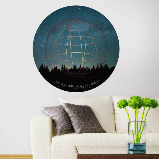 Life Begins at the End of Your Comfort Zone Decal by Chromantics