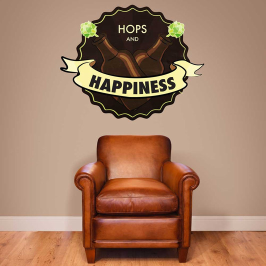 Hops & Happiness Wall Decal by Chromantics