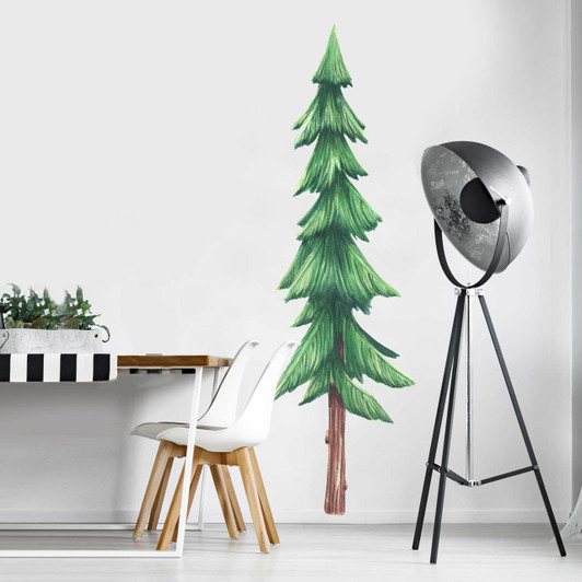 Pine Tree Watercolor Wall Decal Set Room Pine Tree Watercolor Wall Decal Set Room