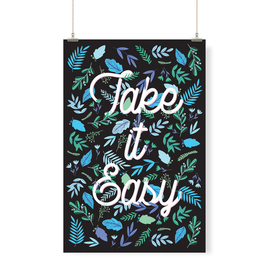 Take It Easy Floral Decor Banner