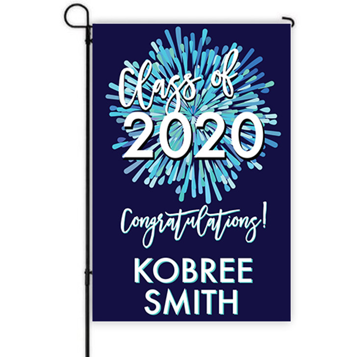 Congratulations Firework Yard Decor Banner