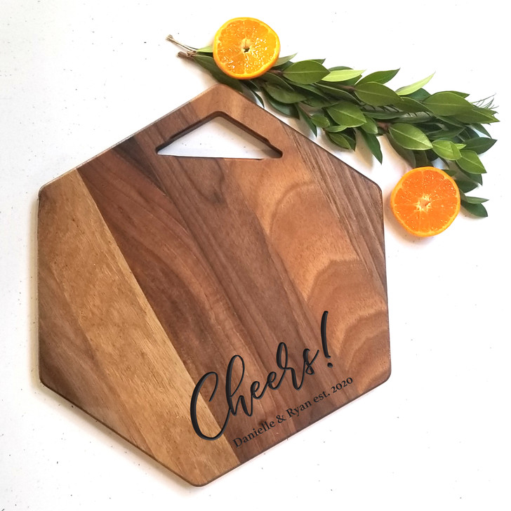 Custom Cutting Board Personalized  Wooden Wedding Gift - Forest Decor