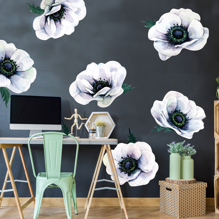 Anemone Watercolor Peel and Stick Wall Decal Kit