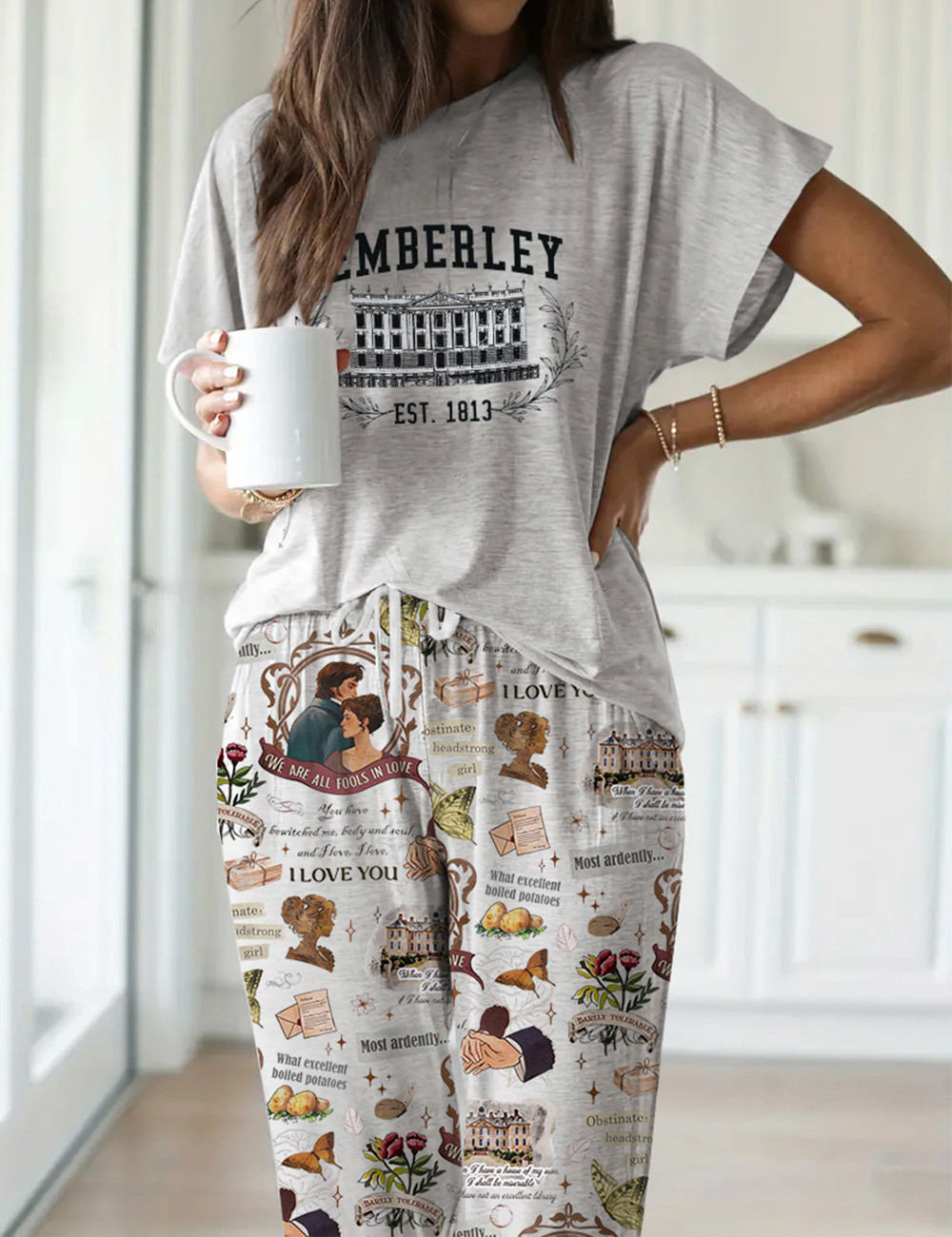 Pride And Prejudice Pemberley Casual Pajama Set For Women