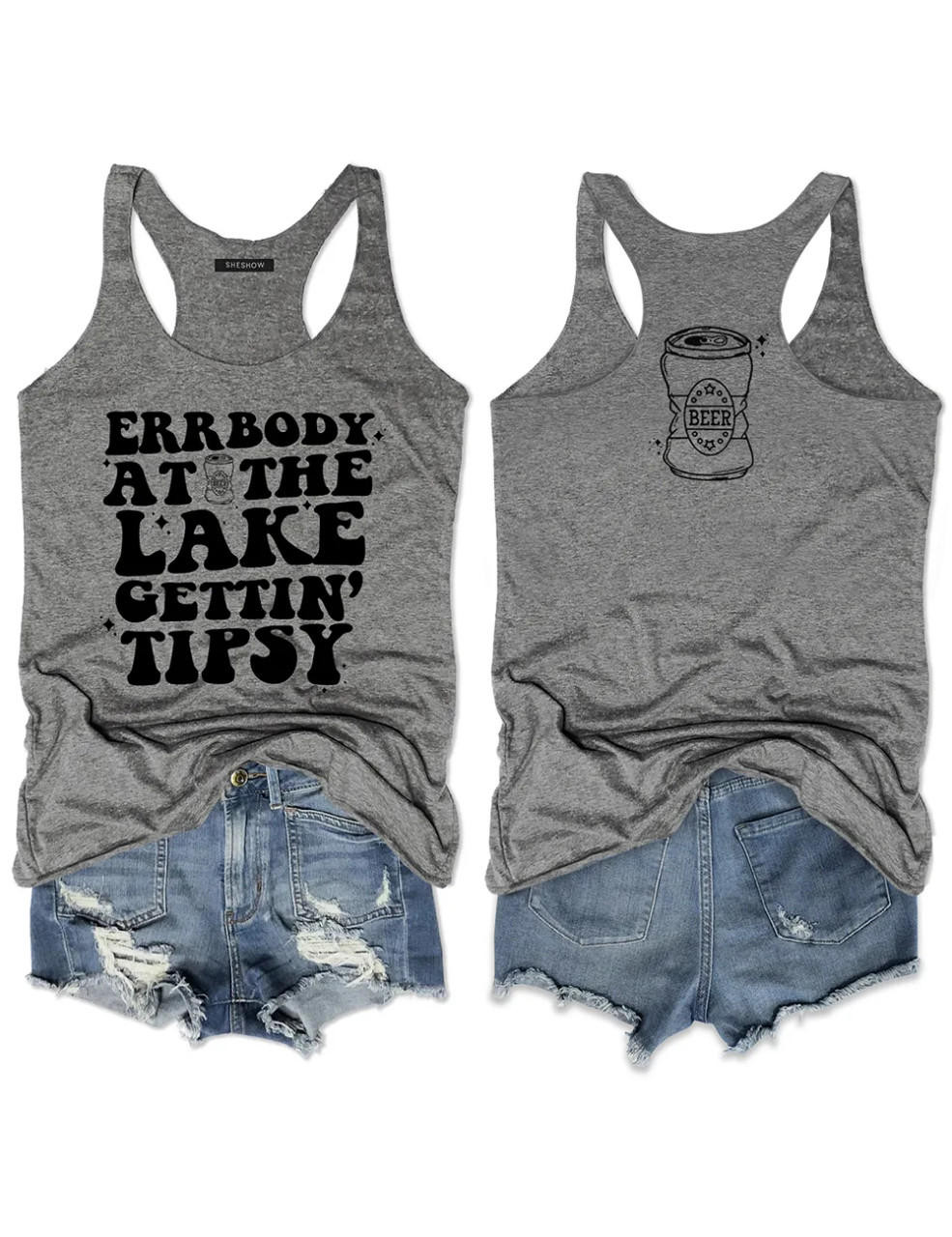  Errbody On The Lake Getting Tipsy Tank Top 