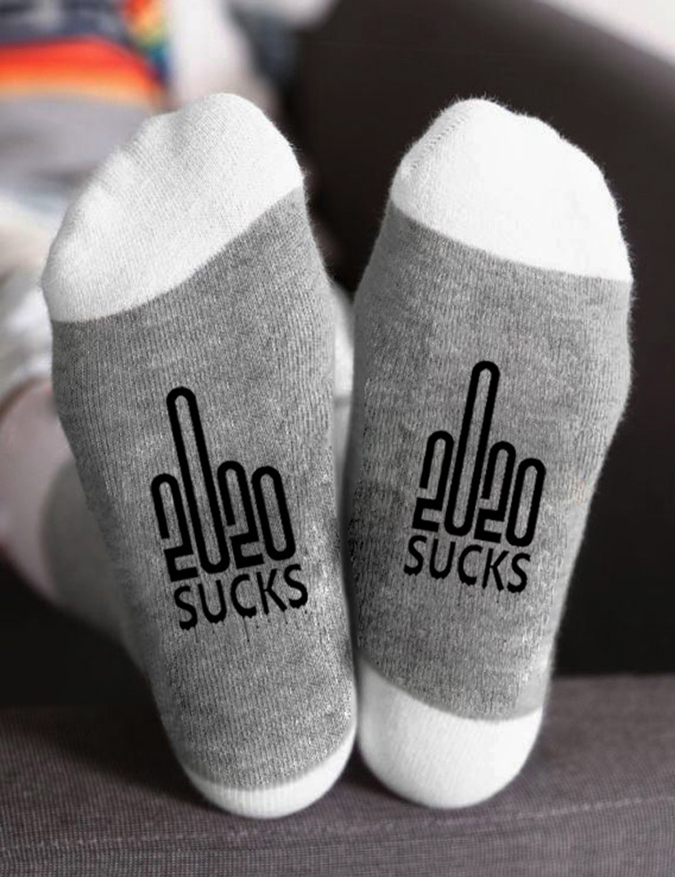 2020 Middle Finger Unisex Crew Socks
