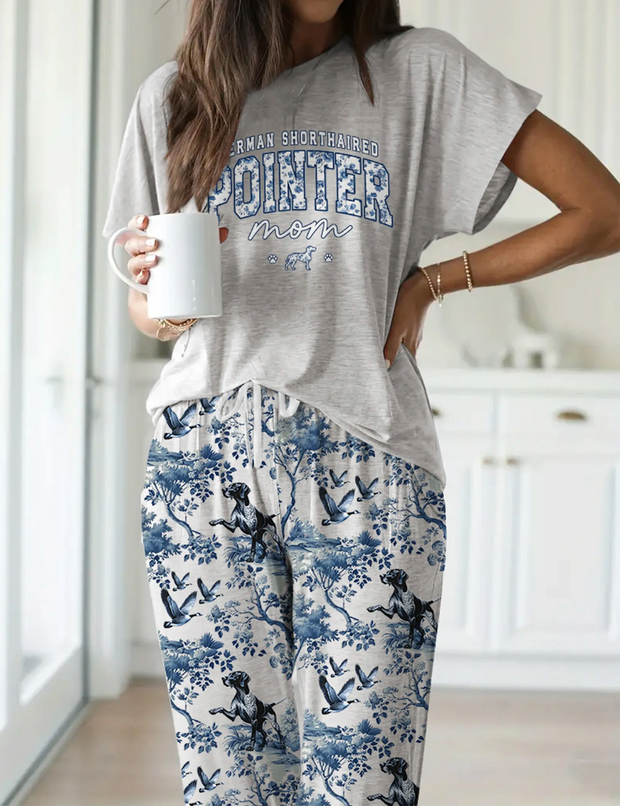 German Shorthaired Pointer Casual Pajama Set For Women