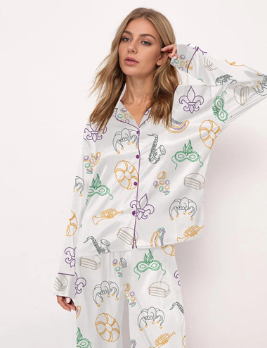  Mardi Gras Laissez Les Bons Temps Rouler Pajama Set 