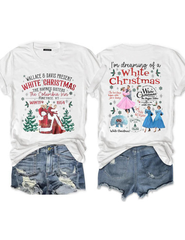  White Christmas Tee For Women 