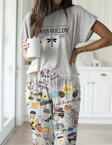  Stars Hollow Casual Pajama Set For Women 
