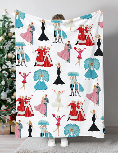  White Christmas Flannel Blanket 