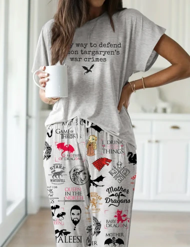 Daemon Targaryen Casual Pajama Set For Women
