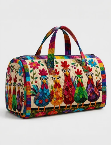 Chicken Quilted Duffle Bag
