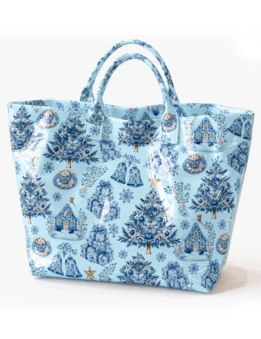 Chinoiserie Christmas PVC Tote Bag