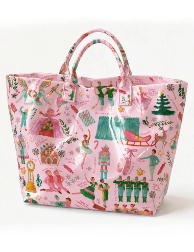 Nutcracker Ballet Christmas PVC Tote Bag