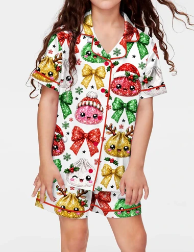 Christmas Dumpling Pajama Set For Kids