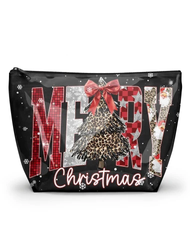 Coquette Merry Christmas PVC Makeup Bag