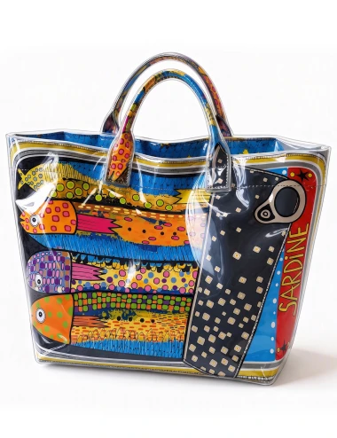 Vintage Colorful Sardine Can PVC Tote Bag