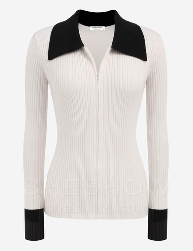 sheshow Zipper Front Cardigan For Women 