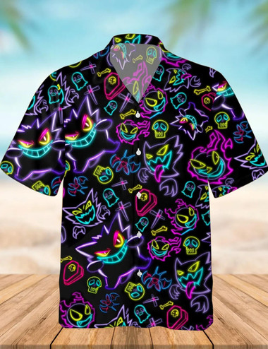  Gengar Ghost Hawaiian Shirt 