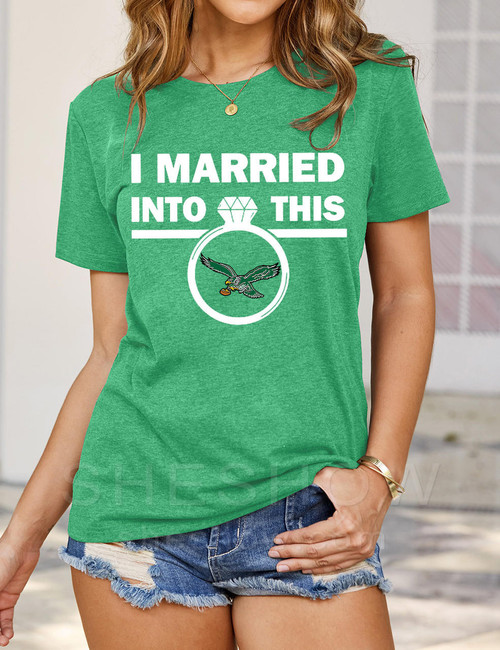 I married into this eagles T-shirt for Sale by abd001sabor, Redbubble