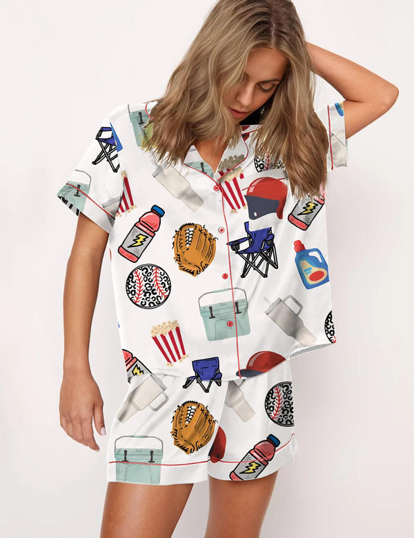  Baseball Mom Ball Field Stanley Cup Pajama Set 