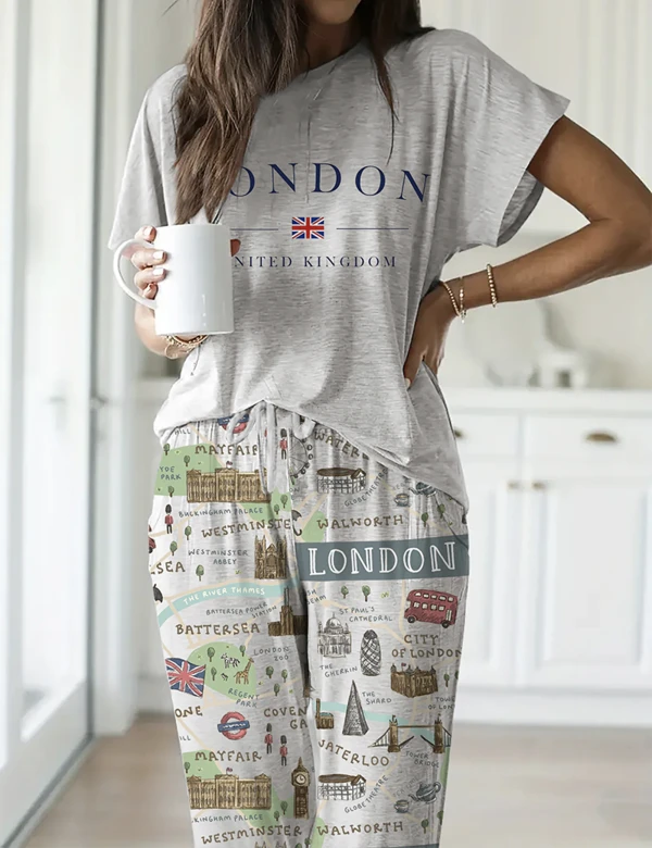 London Casual Pajama Set For Women