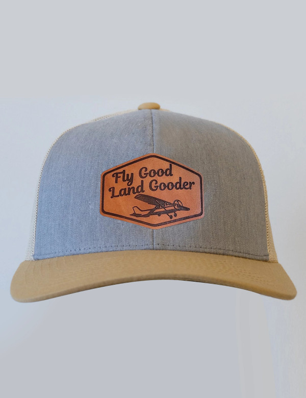 Fly Good Land Gooder Airline Pilot Trucker Hat Unisex