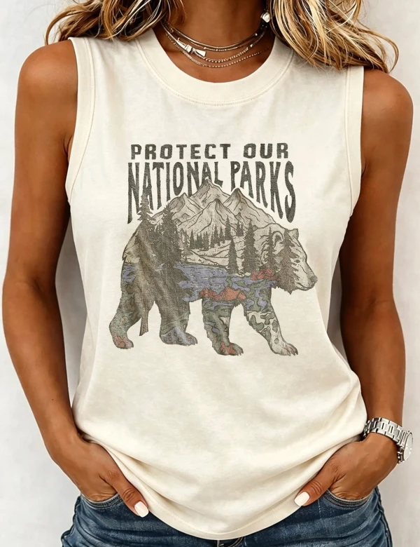 National Parks Bear Tank Top