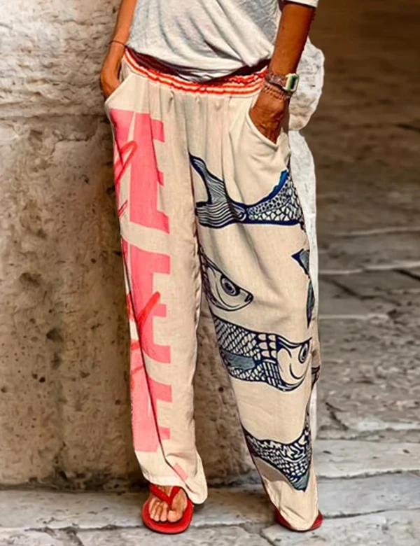 Cotton Linen Sardine Pants For Women