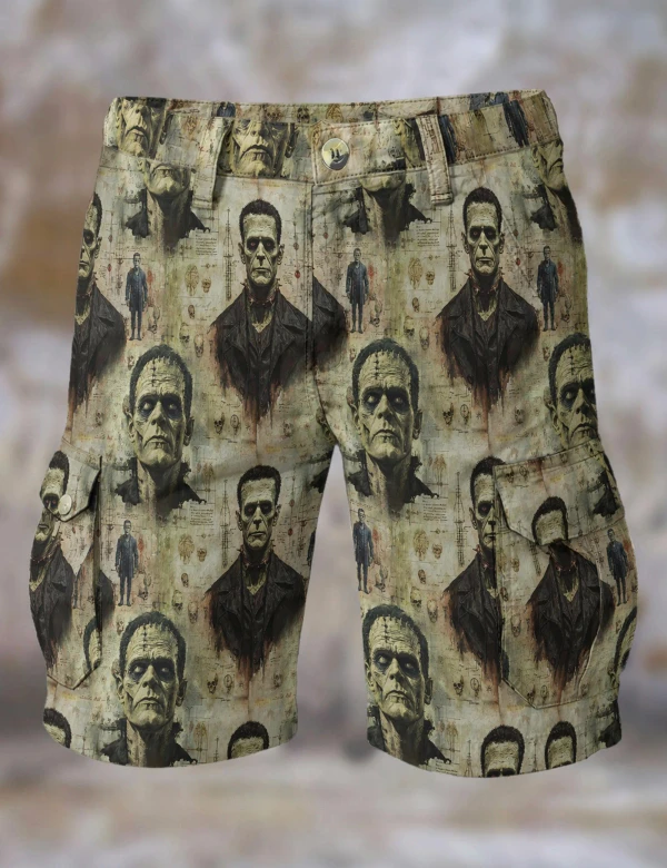 Frankenstein Monster Cargo Shorts