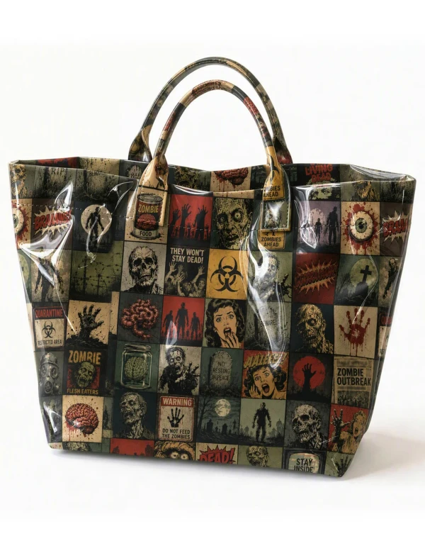 Monster Mash Retro Movie Horror PVC Tote Bag