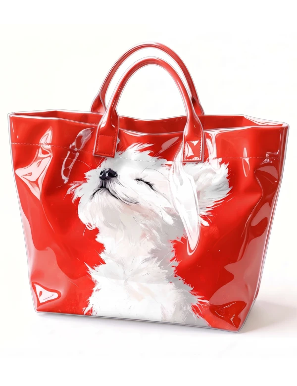 Bichon Frise Dog PVC Tote Bag