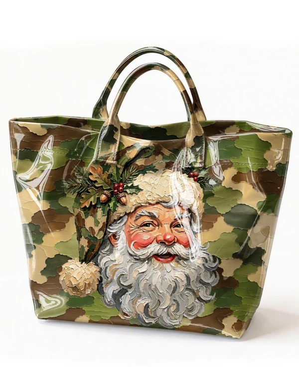 Camo Santa PVC Tote Bag