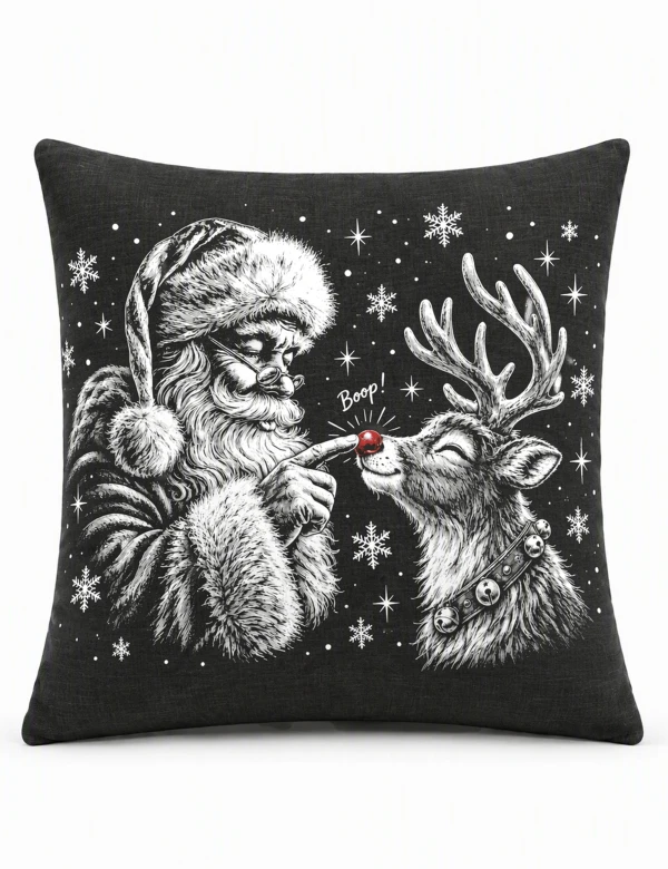 Vintage Santa Claus Boop Pillow Cover