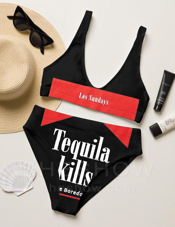 sheshow Tequilla Kills The Boredom Two-Piece Bikini Set