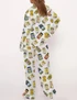 Vintage Canned Pickles Satin Pajama Set For Women 