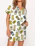  Vintage Canned Pickles Satin Pajama Set For Women 