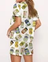  Vintage Canned Pickles Satin Pajama Set For Women 