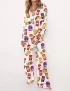 Taco Print Pajama Set For Women