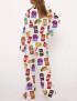 Taco Print Pajama Set For Women