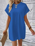  Women's Regular Short Sleeve Pocket Dress 