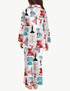  White Christmas Satin Pajama Set For Kids 