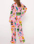 Key West Florida Travel Satin Pajama Set For Women