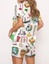 Rome Italy Travel Jubilee Satin Pajama Set For Women