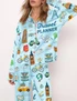  Travel Planner Satin Pajama Set For Women 